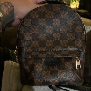 Mini checkered backpack